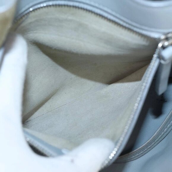 CELINE Horizontal Cabas Tote Bag Leather Light Blue Auth mr333 - Picture 12 of 16